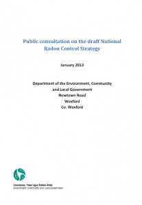 DECLG - Draft National Radon Control Strategy Title Page (January 2013)