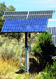 RMI / Amory Lovins House, Colorado, USA - Exterior - Tracking Photovoltaic (PV) Panel